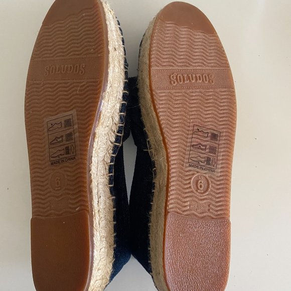 Soludos Blue Knotted Platform Smoking Slipper - Picture 2 of 5